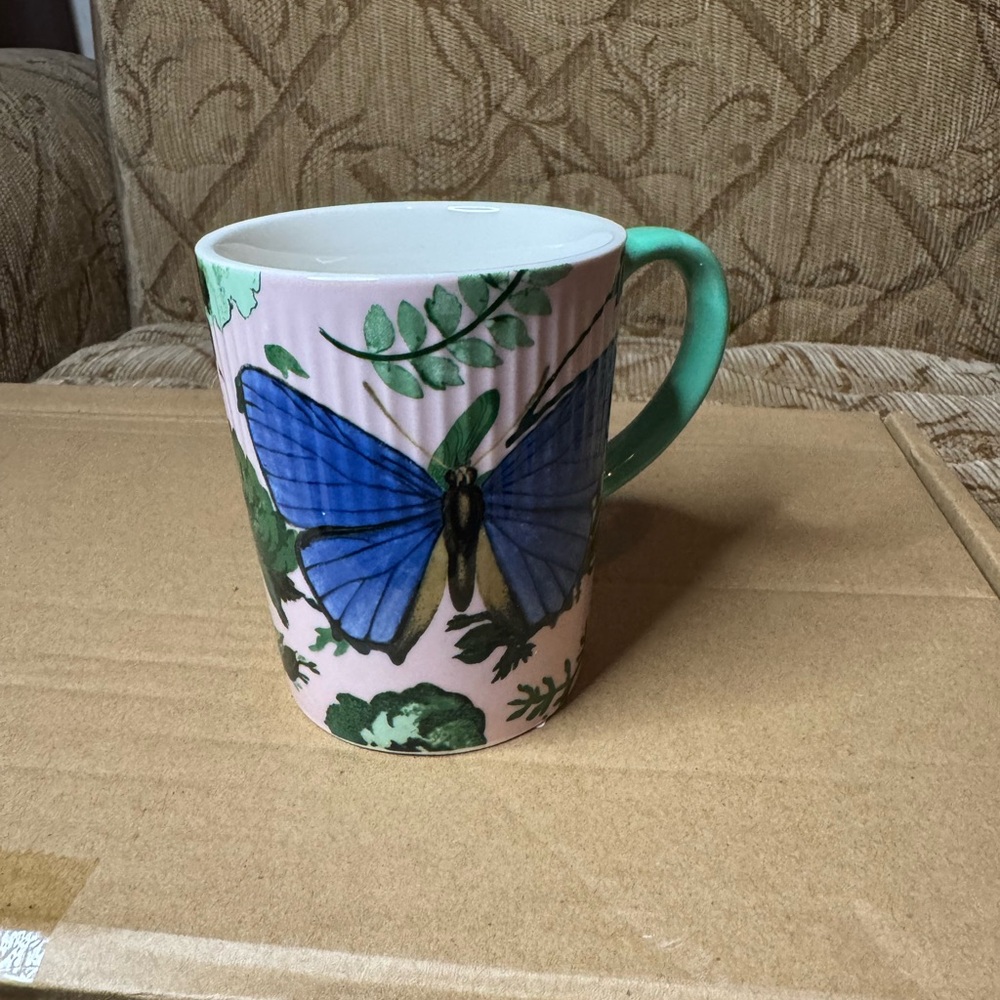 Anthropologie Athalia Butterfly Mug New